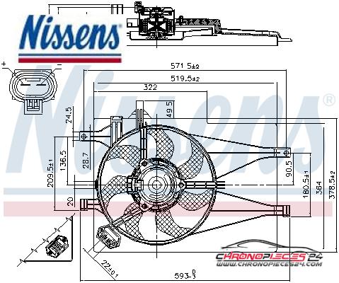 Achat de NISSENS 85435 Ventilateur, refroidissement du moteur pas chères