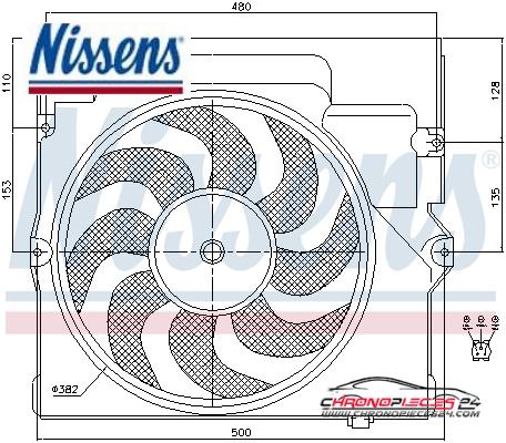 Achat de NISSENS 85645 Ventilateur, condenseur de climatisation pas chères