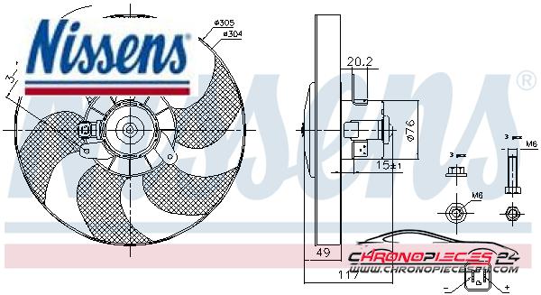 Achat de NISSENS 85658 Ventilateur, refroidissement du moteur pas chères