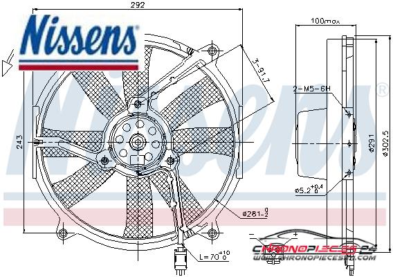 Achat de NISSENS 85701 Ventilateur, refroidissement du moteur pas chères