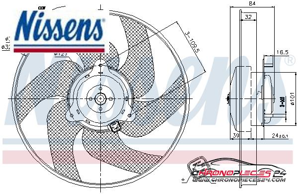 Achat de NISSENS 85666 Ventilateur, refroidissement du moteur pas chères