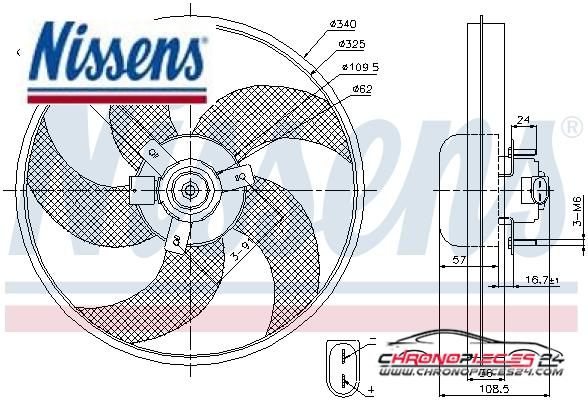 Achat de NISSENS 85668 Ventilateur, refroidissement du moteur pas chères