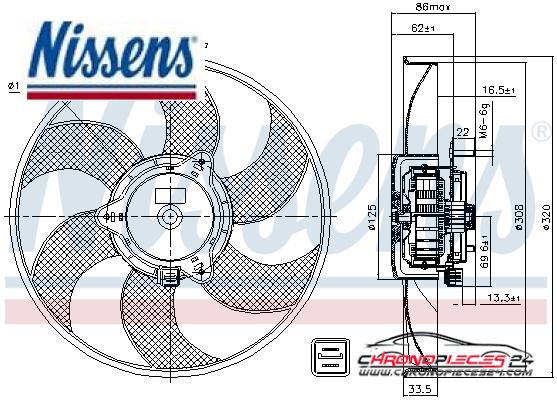 Achat de NISSENS 85705 Ventilateur, refroidissement du moteur pas chères