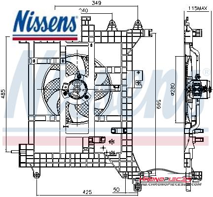 Achat de NISSENS 85711 Ventilateur, refroidissement du moteur pas chères