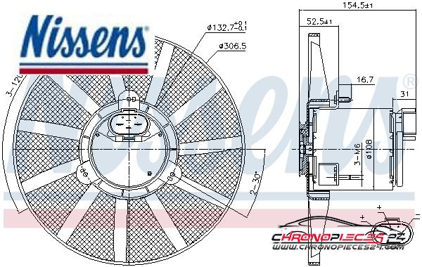 Achat de NISSENS 85720 Ventilateur, refroidissement du moteur pas chères