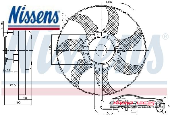 Achat de NISSENS 85749 Ventilateur, refroidissement du moteur pas chères