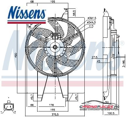 Achat de NISSENS 85767 Ventilateur, refroidissement du moteur pas chères