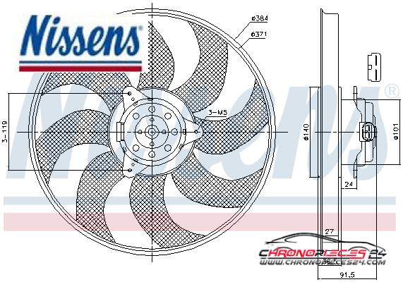 Achat de NISSENS 85794 Ventilateur, refroidissement du moteur pas chères