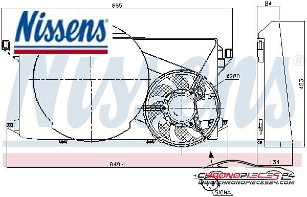 Achat de NISSENS 85825 Ventilateur, refroidissement du moteur pas chères