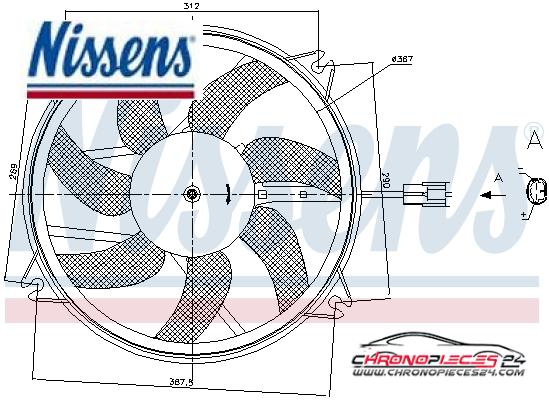 Achat de NISSENS 85886 Ventilateur, refroidissement du moteur pas chères