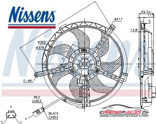 Achat de NISSENS 85632 Ventilateur, refroidissement du moteur pas chères