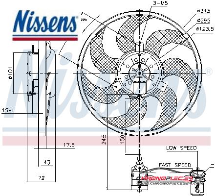 Achat de NISSENS 85754 Ventilateur, refroidissement du moteur pas chères