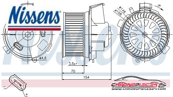 Achat de NISSENS 87021 Pulseur d'air habitacle pas chères