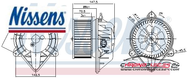 Achat de NISSENS 87024 Pulseur d'air habitacle pas chères