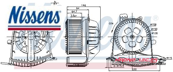 Achat de NISSENS 87038 Pulseur d'air habitacle pas chères