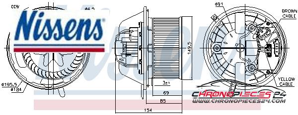 Achat de NISSENS 87062 Pulseur d'air habitacle pas chères