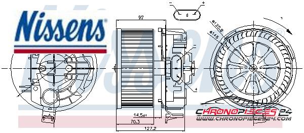 Achat de NISSENS 87043 Pulseur d'air habitacle pas chères