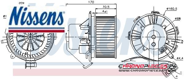 Achat de NISSENS 87105 Pulseur d'air habitacle pas chères