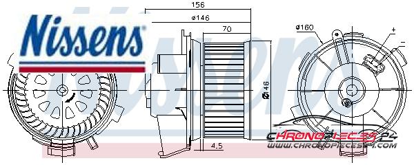 Achat de NISSENS 87181 Pulseur d'air habitacle pas chères