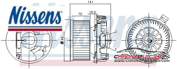 Achat de NISSENS 87209 Pulseur d'air habitacle pas chères