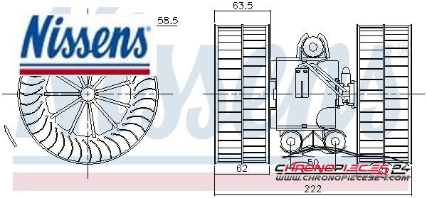 Achat de NISSENS 87212 Pulseur d'air habitacle pas chères