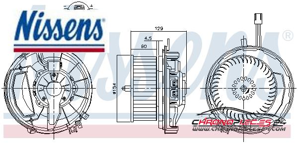 Achat de NISSENS 87256 Pulseur d'air habitacle pas chères