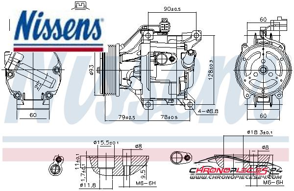 Achat de NISSENS 890036 Compresseur, climatisation pas chères