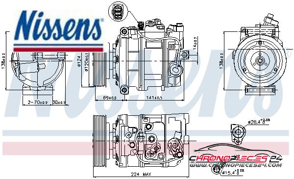 Achat de NISSENS 890025 Compresseur, climatisation pas chères