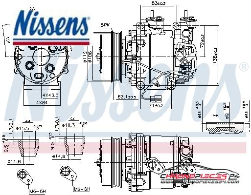 Achat de NISSENS 890035 Compresseur, climatisation pas chères