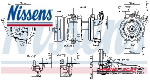 Achat de NISSENS 890051 Compresseur, climatisation pas chères