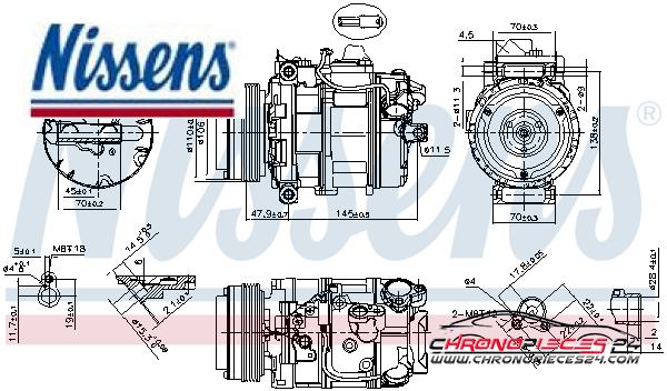 Achat de NISSENS 890073 Compresseur, climatisation pas chères