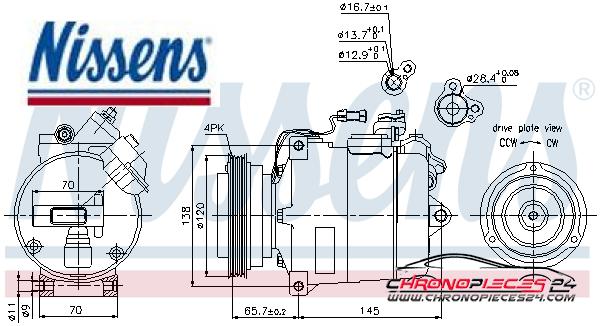 Achat de NISSENS 89027 Compresseur, climatisation pas chères