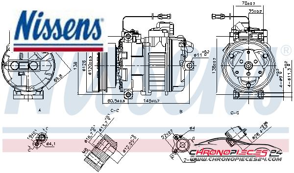 Achat de NISSENS 89027 Compresseur, climatisation pas chères