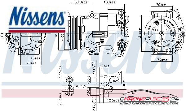 Achat de NISSENS 890058 Compresseur, climatisation pas chères