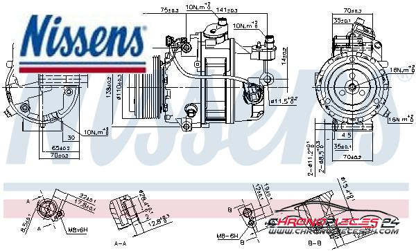 Achat de NISSENS 890303 Compresseur, climatisation pas chères