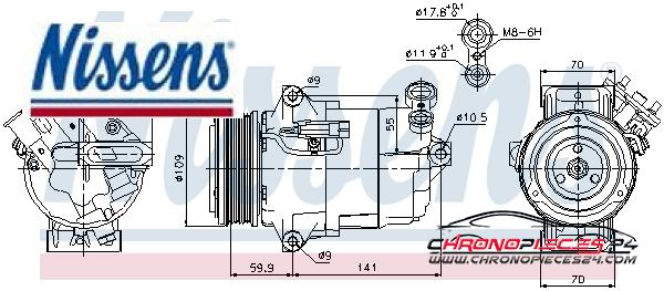 Achat de NISSENS 89041 Compresseur, climatisation pas chères