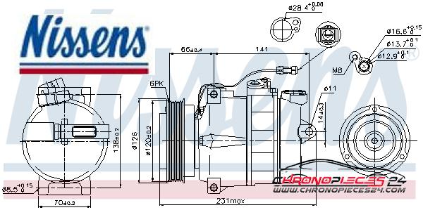 Achat de NISSENS 89054 Compresseur, climatisation pas chères