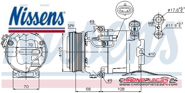 Achat de NISSENS 89050 Compresseur, climatisation pas chères