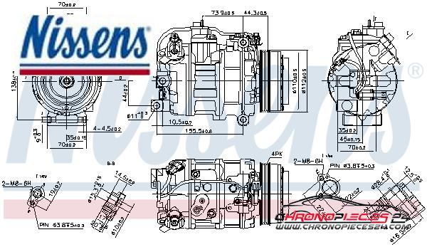 Achat de NISSENS 890218 Compresseur, climatisation pas chères