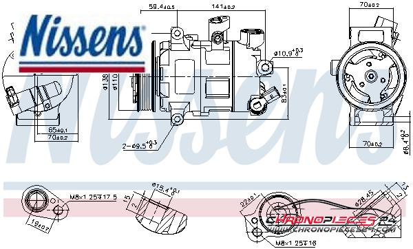 Achat de NISSENS 890607 Compresseur, climatisation pas chères