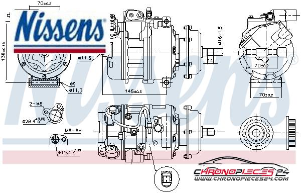 Achat de NISSENS 890637 Compresseur, climatisation pas chères