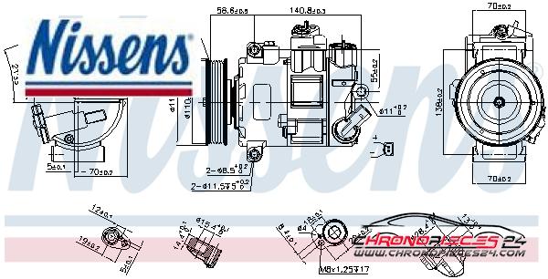 Achat de NISSENS 890632 Compresseur, climatisation pas chères