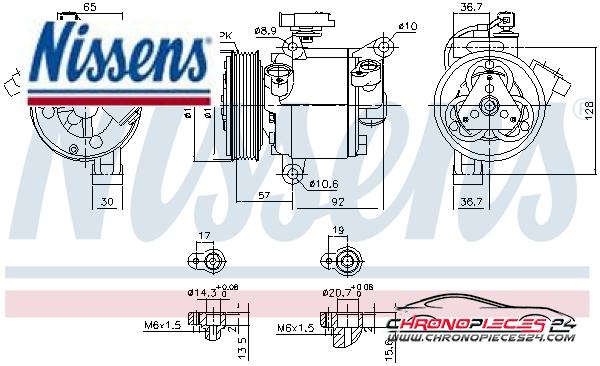 Achat de NISSENS 890638 Compresseur, climatisation pas chères