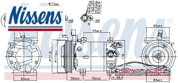 Achat de NISSENS 890682 Compresseur, climatisation pas chères