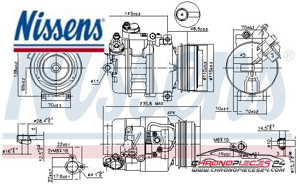 Achat de NISSENS 89080 Compresseur, climatisation pas chères