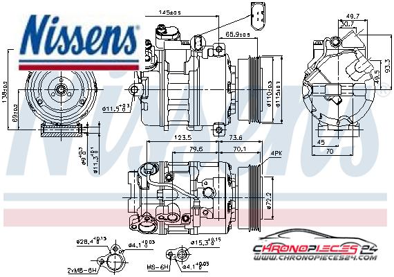 Achat de NISSENS 89073 Compresseur, climatisation pas chères