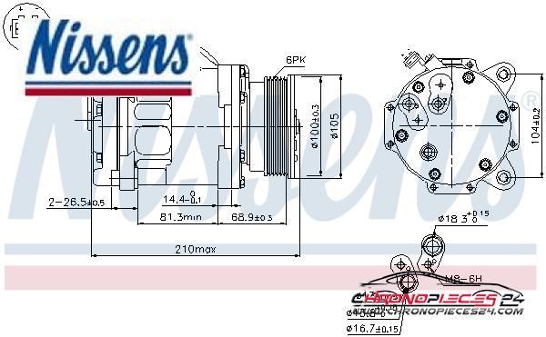 Achat de NISSENS 89088 Compresseur, climatisation pas chères