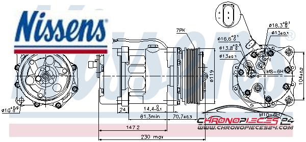 Achat de NISSENS 89117 Compresseur, climatisation pas chères