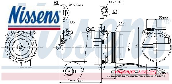 Achat de NISSENS 89133 Compresseur, climatisation pas chères