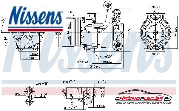 Achat de NISSENS 89215 Compresseur, climatisation pas chères